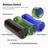 Flacon cosmétique en plastique vide avec plusieurs couvercles au choix, flacon d'emballage liquide rechargeable pour les soins de la peau, les soins capillaires, les liquides de nettoyage