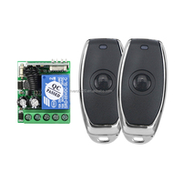 Control remoto RF universal con 1 botón y 433 MHz DC 12 V Módulo receptor de relé de 1 canal para puerta, garaje y Luz