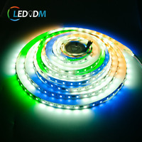 Bande lumineuse LED flexible SPI RGB RGBW WS2811 WS2814A, 3 LED par pixel, adressable, 12 V, bandes lumineuses programmables pour fête/événement