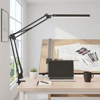 Lampe de bureau LED moderne et simple en aluminium, avec bras flexible, protection oculaire, télécommande électrique, intensité réglable, CRI 90 élevé, pour la lecture et les bureaux