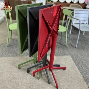 Muebles modernos para patio Barra alta de metal Mesa ajustable Terraza Café Restaurante Bistro Silla de <span class=keywords><strong>bar</strong></span> al aire libre y mesa plegable - Product Image 4