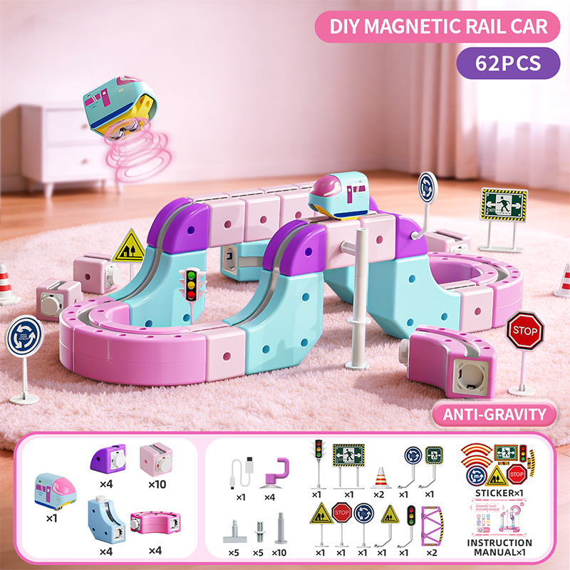 Voiture sur rail magnétique (62 pièces)