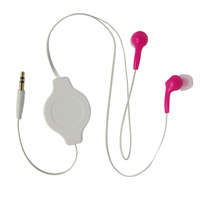 Earphone In-ear Retractable 3.5mm dengan Mikrofon Chipset JL Bahan TPE Kabel 1m - Merek Dairle