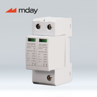 Mday T2 MLN40 2P 20KA 40KA Protecteurs de surtension CA SPD pour la protection de la foudre et du système solaire Bouchons de surtension pour équipement électronique