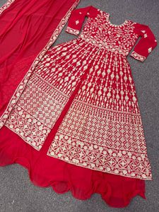 Traje de Anarkali nupcial de boda india para mujer, vestidos de traje de novia, pieza de Venta caliente a precio rentable - Product Image 5