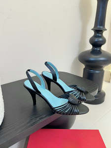 Retro Leather High-Heeled <b>Sandals</b>, Summer Breathable Slim Strap High-Heeled Women'S Shoes, Formal <b>Sandals</b> - Product Image 6