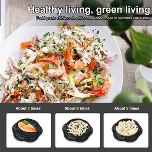 Nuovo Design in Offerta Speciale: Sfilacciatore Antiscivolo per Carne di Pollo e Manzo, Senza BPA, con Coperchio Trasparente e Piatto Rimovibile, per Cucina Domestica, BBQ e Insalate - Product Image 6