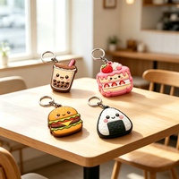 Porte-clés personnalisé en PVC en forme de poussin mignon, en caoutchouc souple, avec dragonne, vente en gros, logo personnalisé, cadeau promotionnel OEM/ODM