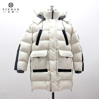 Vestes en duvet d'hiver à capuche blanc OEM en plumes de canard chaudes pour l'extérieur en usine pour hommes