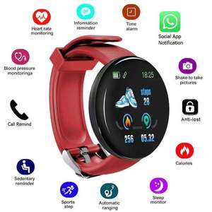 2024 D18 Vòng Đeo Tay Thông Minh Người Đàn Ông Phụ Nữ Huyết Áp Nhịp Tim Smartwatch Ip68 Thể Thao Thông Minh Đồng Hồ Tập Thể <span class=keywords><strong>D</strong></span>ục Tracker Reloj Intelligente - Product Image 2