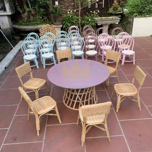 เก้าอี้และโต๊ะหวายสำหรับเด็กกลางแจ้งกันน้ำดีไซน์เรียบง่ายเฟอร์นิเจอร์สำหรับเด็กเก้าอี้สำหรับงานเลี้ยงทำจากหวายเวียดนาม - Product Image 2