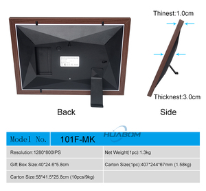 Phổ biến nhất 1080P Màn hình cảm ứng Wifi Khung ảnh kỹ thuật số gỗ rắn video phát lại đồng hồ MP3/AVI định dạng âm thanh cho sử dụng trong nhà - Product Image 5