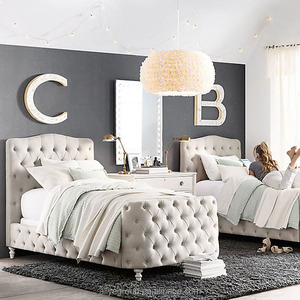 Trang Trí Nội Thất Phòng Gỗ Nền Tảng Giường Với Đầu Giường/Không Có Hộp Mùa Xuân Nữ Hoàng - Product Image 1