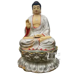 Hohe qualität im freien große harz fiberglas buddha statue