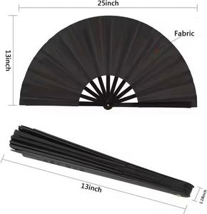 Éventails pliants personnalisés en tissu plastique écologique grand format 2025 avec logo peint, sac mascotte religieuse chinoise nouvelle collection - Product Image 3