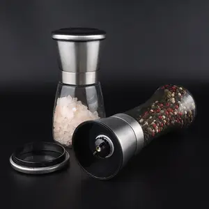 Testa di Serie Bottiglia di Vetro Sale Manuale e Pepper Grinder Modello MGP-3 In Acciaio Inox MULINI Cucina Spice Salt Grinder Scatola di Carta
