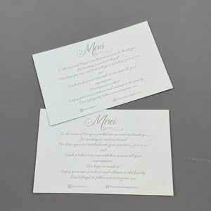 Tarjetas de Agradecimiento Personalizadas con Notas de Redes Sociales y Historia de Marca, Estilo Minimalista Francés, para Marcas de Lujo y Diseño - Product Image 5
