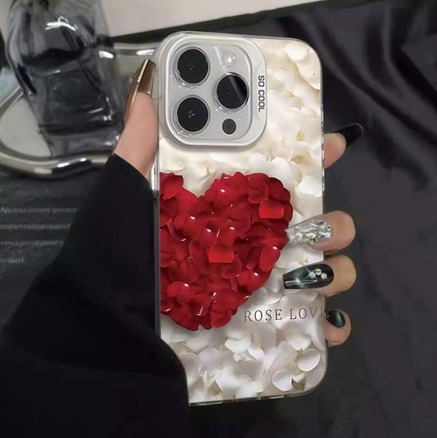 Phone Cases for iPhone 16 Pro Max Case iPhone 13 15 17 Pro Max 14 11 12 Pro 16 Plus XR XS Fashion Heart Love Silicone Cover Case