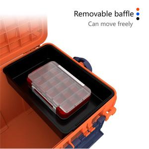 Caja de pesca MEBAO de una sola cubierta, asiento multifuncional de gran capacidad, portátil, almacenamiento de caña, cajas de aparejos, caja pequeña de plástico - Product Image 4