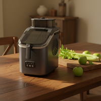Machine à glaçons électrique portable de comptoir 12 kg/24h, contrôle tactile, autonettoyante, glaçons en forme de cube, pour hôtels, usage domestique et extérieur