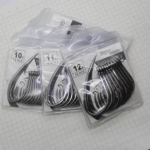 Hameçons à barbillon pour sturgeon 8090-6X-HG, hameçons de pêche en eau salée pour la pêche au bar et au poisson-roux - Lot de 10 en sachet plastique - Product Image 3