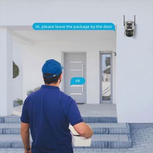 Cámara de Seguridad Exterior Wifi PTZ con Doble Lente 4K 6MP, Pantalla, IA, Seguimiento Automático, P2P, <span class=keywords><strong>ICSEE</strong></span>, Audio y Video - Product Image 2