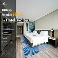 Foshan Hersteller Komplettpaket Maßgefertigte Hotelmöbel Hotelzimmer King-Queen-Doppelbetten Moderne 5-Sterne-Hotel Schlafzimmer-Sets