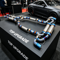 Système d'échappement Valvetronic haute performance pour Mercedes AMG, en alliage de titane bleu brûlé avec soupape électronique