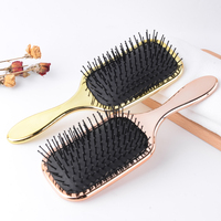 Coffret Cadeau Brosse à Cheveux Plate pour Femme, Outil de Coiffure, Ensemble Brosse Plate et Foulard, Brosse à Cheveux Plate en Poils de Sanglier, Ensemble Personnalisé de Brosses à Cheveux