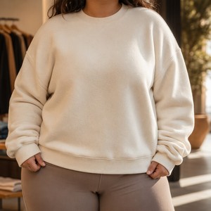 Conjunto de Sudadera y Pantalones Deportivos Personalizados OEM de 450 g/m² para Mujer, Tallas Grandes, Corte Holgado, de la <span class=keywords><strong>S</strong></span> a la 5X - Product Image 2