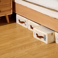Organisateur de rangement pour draps avec fermeture éclair, organiseurs de placard et rangements pour ensembles de draps, vêtements, housses de couette, couvertures