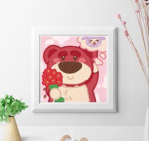 Décoration murale pleine perceuse dessin animé cristal animal encadré diamant peinture sur <span class=keywords><strong>toile</strong></span> - Product Image 4