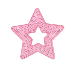 Embroidered Polyester Thread Fabric DIY <b>Iron</b> on Star Patch - Product Image 5