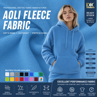 Tissu polaire tricoté 240 g/m² en gros, 94 % polyester, 6 % élasthanne, doux, confortable et chaud