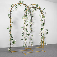Accessoires anneau en métal grand fond fleur jardin extérieur pelouse étagère scène décoration mariage toile de fond arc cadre Kit