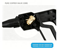 Pistolet laveur à pression à vapeur haute température 150 ℃   Buse cylindrique à connexion rapide résistante à la chaleur pour le nettoyage automobile