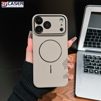 Lentille de caméra magnétique à anneau mince PC givré à teinte unique coque de téléphone simple et élégante pour iphone 17 15 14 13 12 11pro /promax