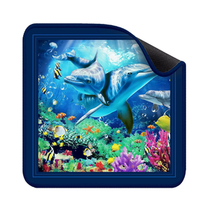 Alfombrilla de mesa Mahjong antideslizante de primera calidad Diseño de la Danza del océano Patrón ovalado con almacenamiento Novedades de regalo Stock para los amantes del Mahjong - Product Image 5