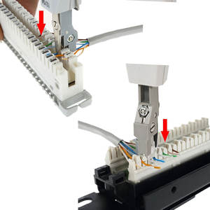 Outil de sertissage et d'insertion pour connecteurs Keystone réseau, outil de poinçonnage à impact RJ11 RJ45 facile pour la gestion des câbles - Product Image 5