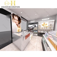 Vitrine compacte et élégante pour boutique de cosmétiques, comptoir de présentation de maquillage