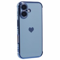 Coque antichoc IPARTS EXPERT pour iPhone 16 Plus en TPU avec bordure électroplaquée motif cœur mignon