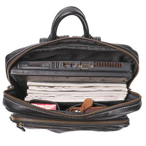 Mochila para computadora Andong de 14 pulgadas para hombre, bolso de hombro de cuero genuino de vaca, mochila de viaje para negocios, gran capacidad, bolso de moda 3424 - Product Image 4