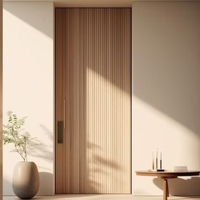 Porte intérieure en bois minimaliste moderne Porte intérieure en bois massif résidentielle pour les projets