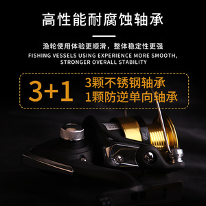 รอกสปินนิ่งไดว่า RS 4000 สแตนเลสสตีล น้ำหนักเบา สำหรับตกปลาทะเลและน้ำจืด รอกตกปลาแบบมือขวา - Product Image 5