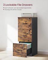 Classeur pour tiroirs de maison Meubles de bureau Dossiers suspendus A4 et documents de format lettre Pays marron + noir