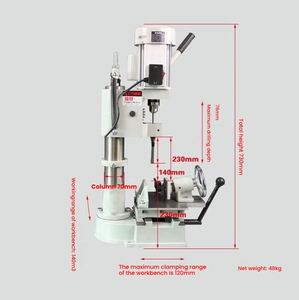 Machine à mortaiser et tenonner manuelle multifonctionnelle pour le travail du bois, petite perceuse de banc, coupe-trou, fonction de rainurage du bois - Product Image 3