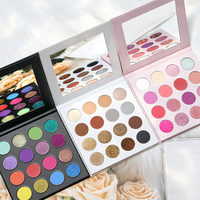 Palette de fards à paupières personnalisée 16 couleurs, marque privée, fini mat, scintillant, multichrome, longue tenue, végane