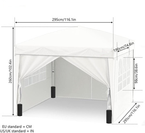 Carpa para Eventos con Impresión Personalizada, 3x3, Acero Inoxidable, Resistente al Fuego, Impermeable, Plegable, Carpa de Exterior para Ferias Comerciales - Product Image 4