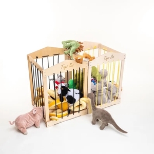 Boîte à jouets de luxe en bois moderne pour enfants Bacs de rangement pour jouets de pépinière Meubles de rangement empilables pour salle de jeux - Product Image 3