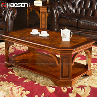 Ensemble de canapés HAOSEN S073 F0806, table basse rectangulaire classique en bois pour le bureau et la maison